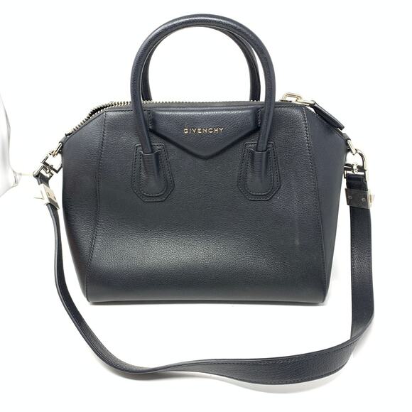 Givenchy Women's Antigona Small Grained Leather Bag Purse Black